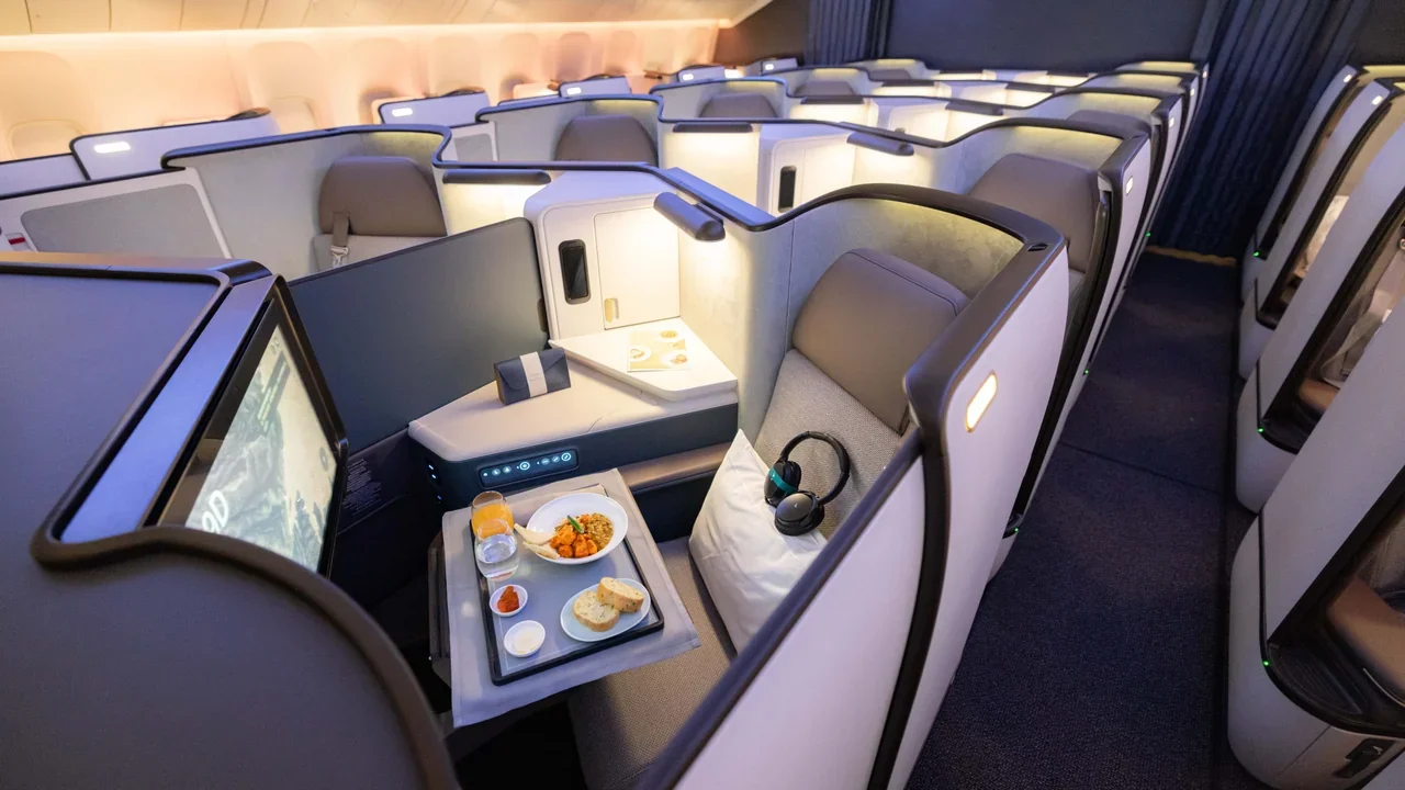 Cathay Pacific business class seat
