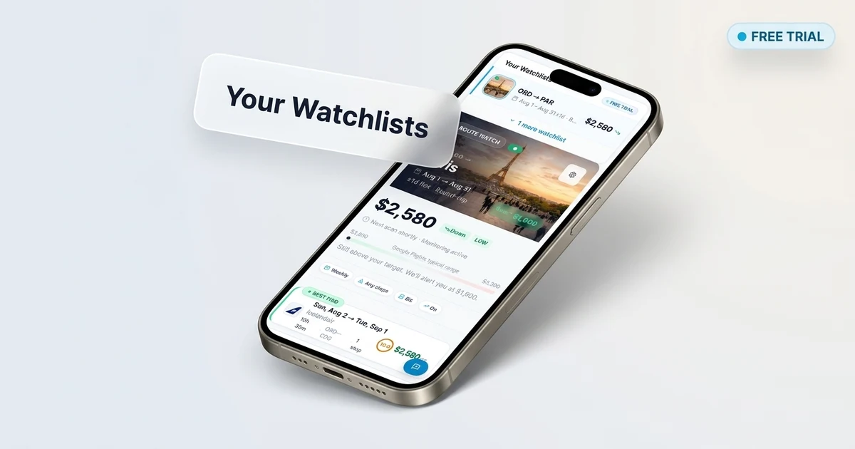 BusinessClassSignal dashboard showing flight deals with prices and deal scores on a laptop in an airport lounge