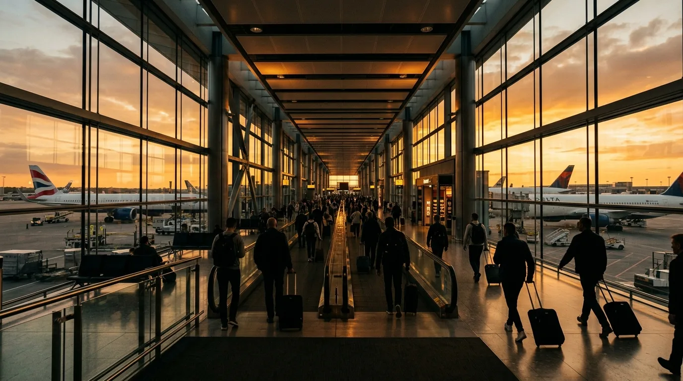 Modern airport terminal