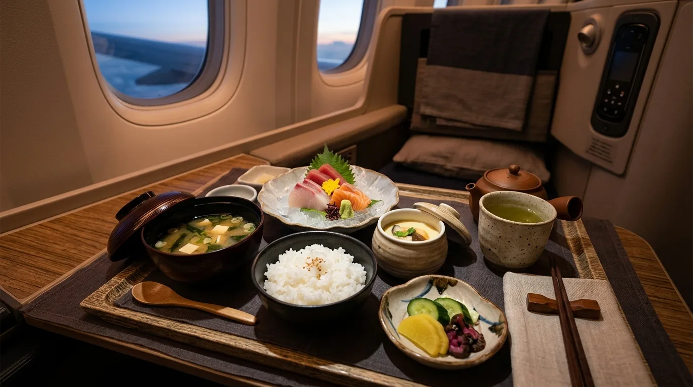Business class dining experience — ANA Business Class Review: The Room Staggered