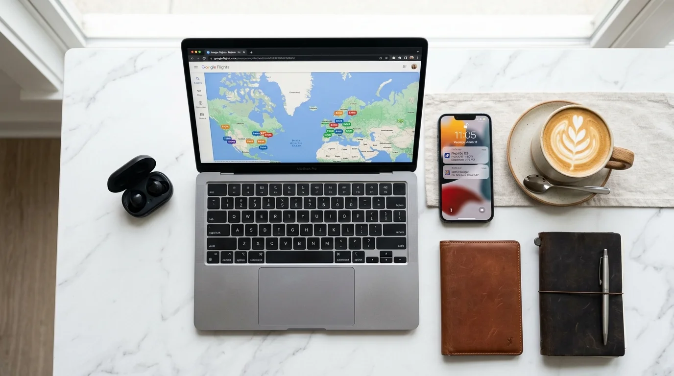 Google Flights on a laptop — mastering the fare search