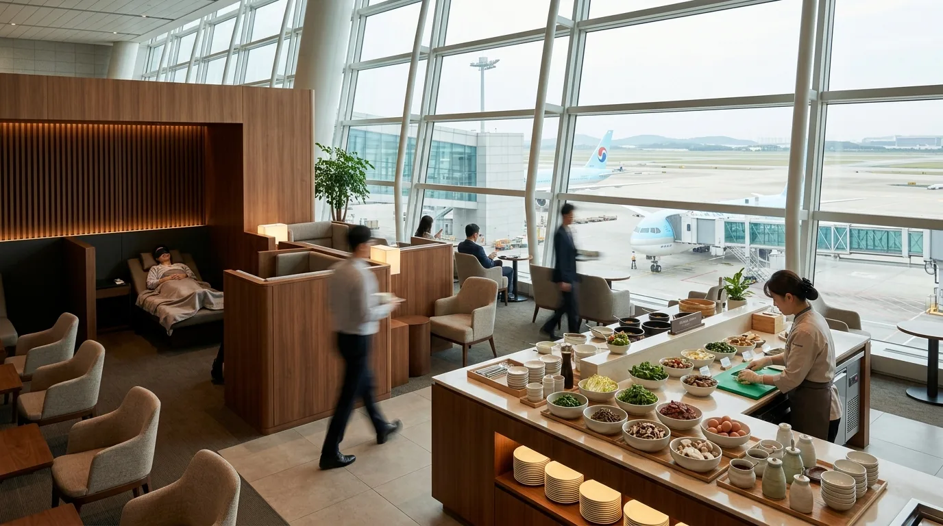 Premium airport lounge — SFO to Seoul Business Class: Airlines & Pricing