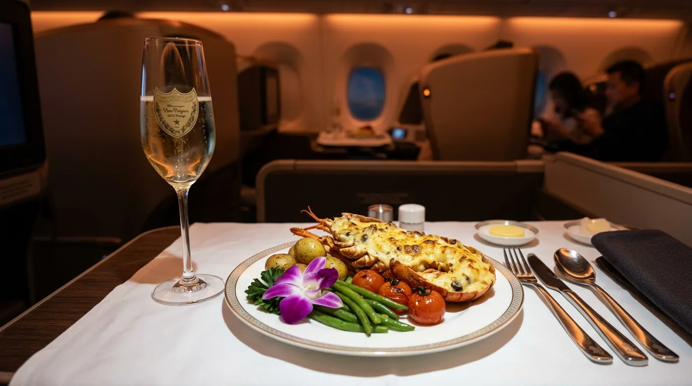 Business class dining experience — Singapore Airlines Business Class Review 2026