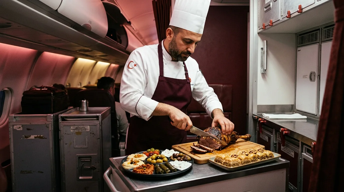 Business class dining experience — Turkish Airlines Business Class Review 2026