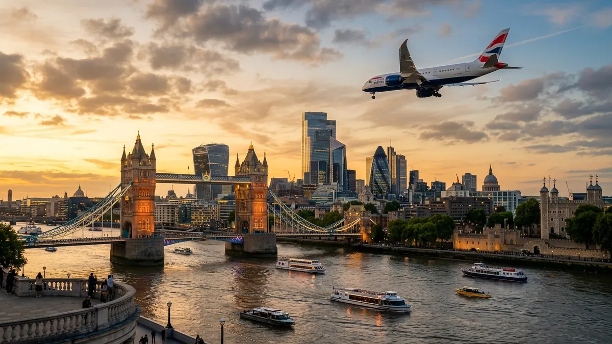 Business class travel from Boston to London