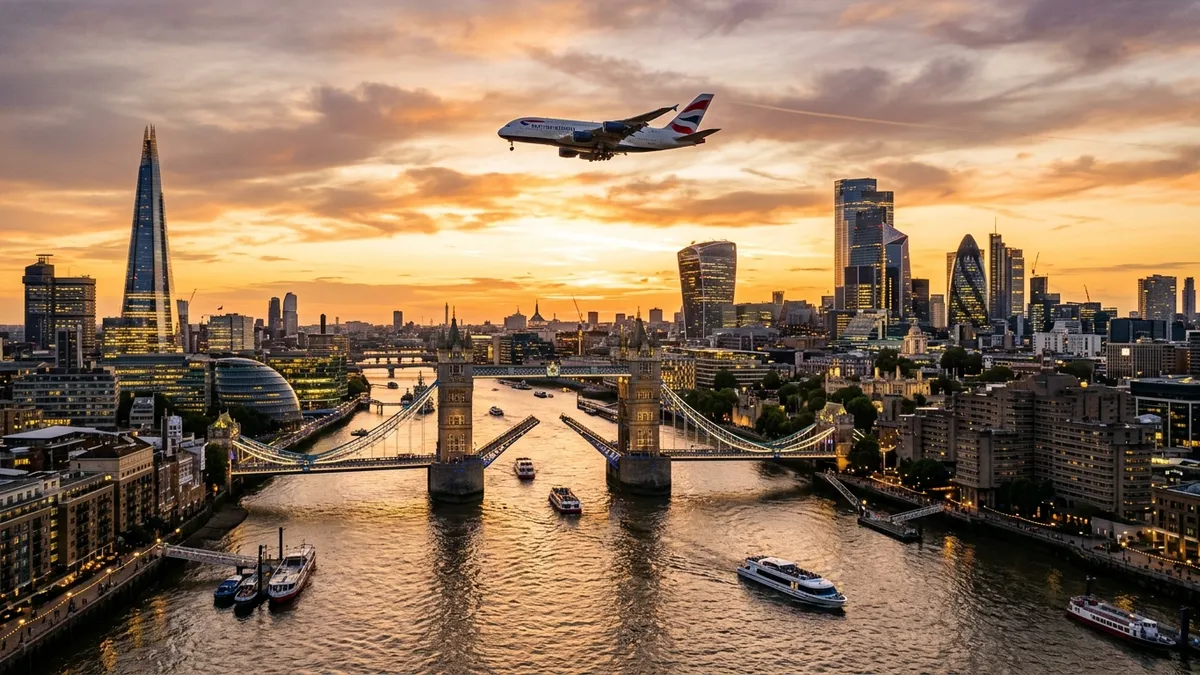 Business class travel from Newark to London