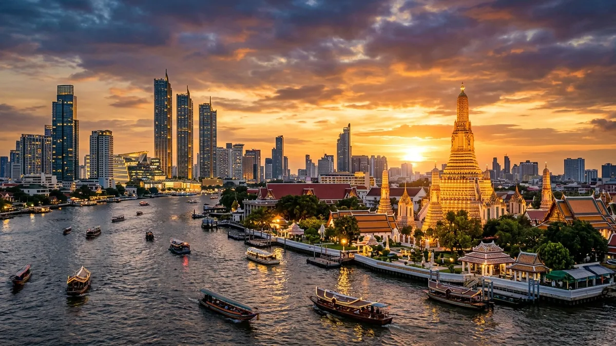 Business class travel from New York to Bangkok