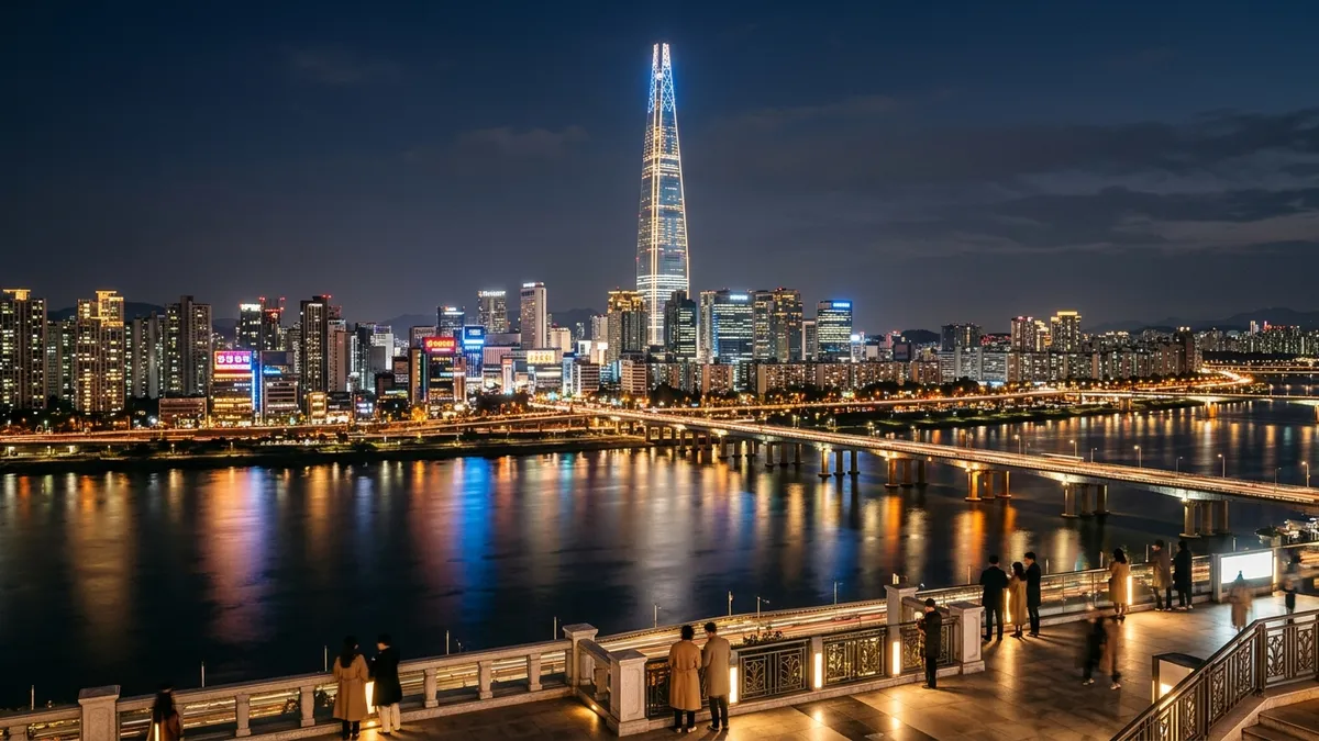 Business class travel from New York to Seoul