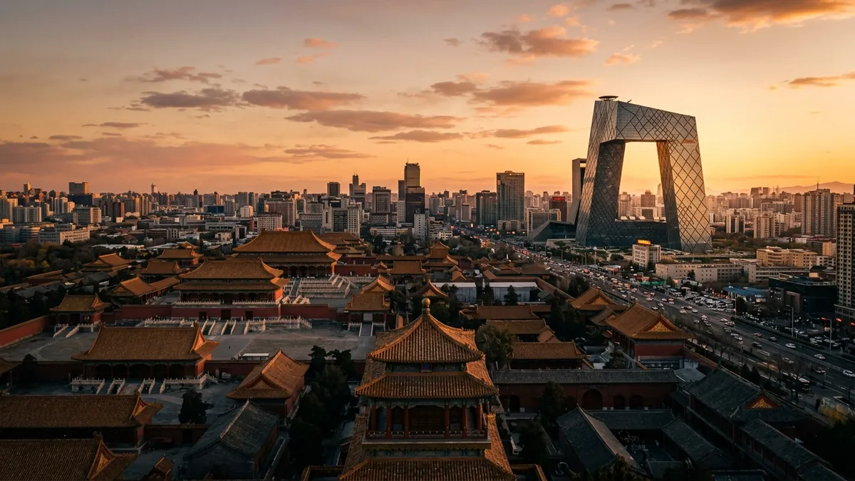 Business class travel from New York to Beijing