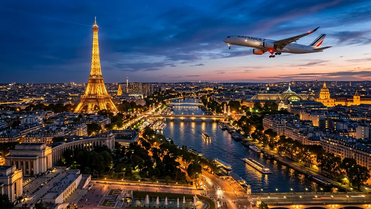 Business class travel from Los Angeles to Paris