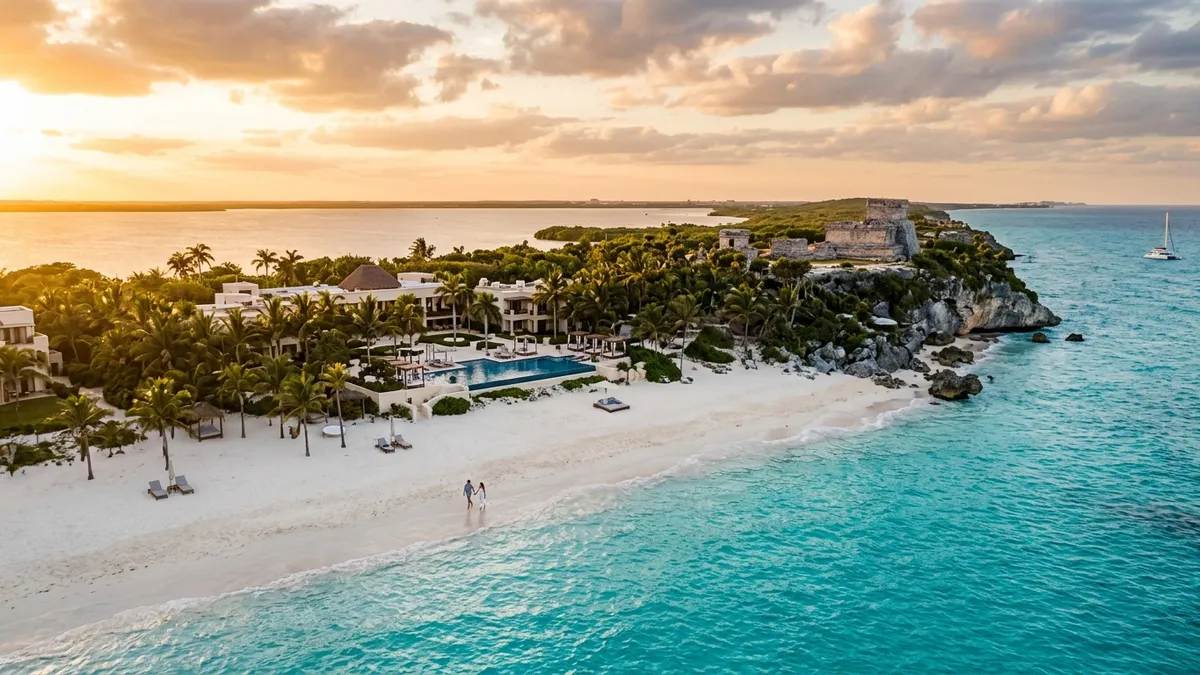 Business class travel from Los Angeles to Cancún