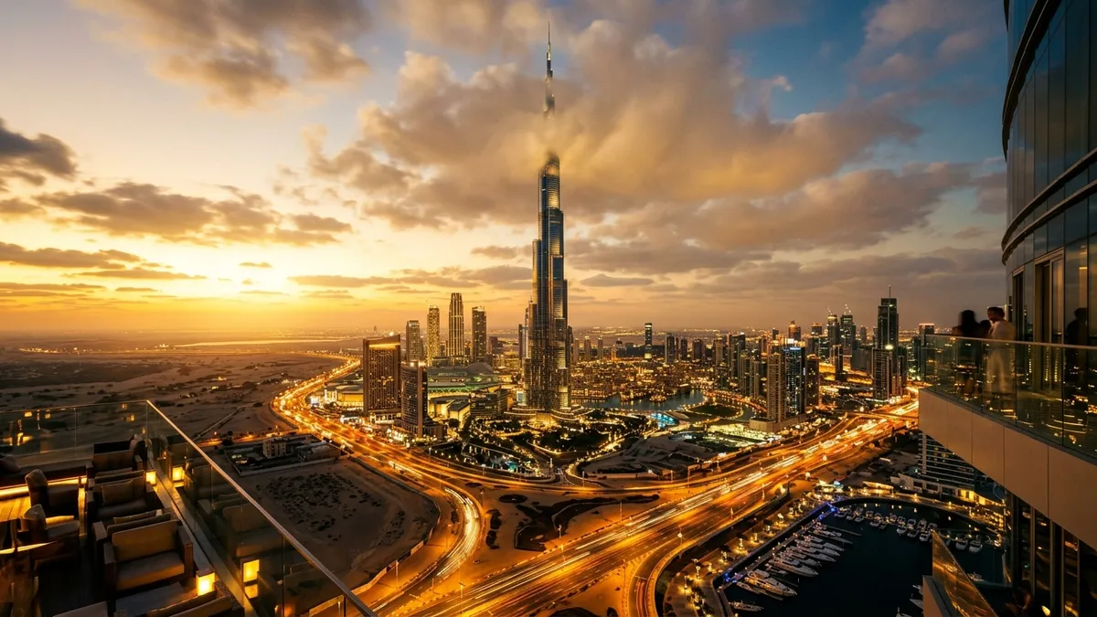 Business class travel from Los Angeles to Dubai