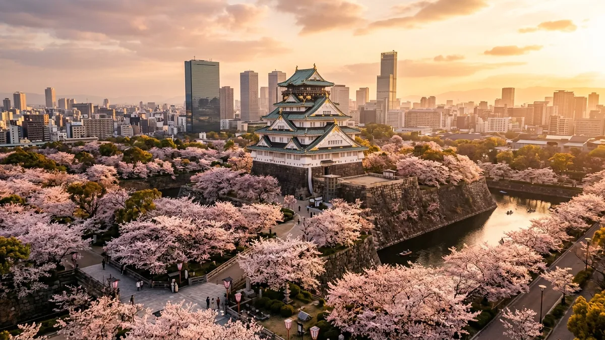 Business class travel from Los Angeles to Osaka