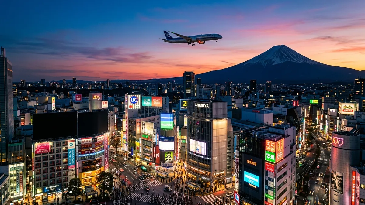 Business class travel from London to Tokyo