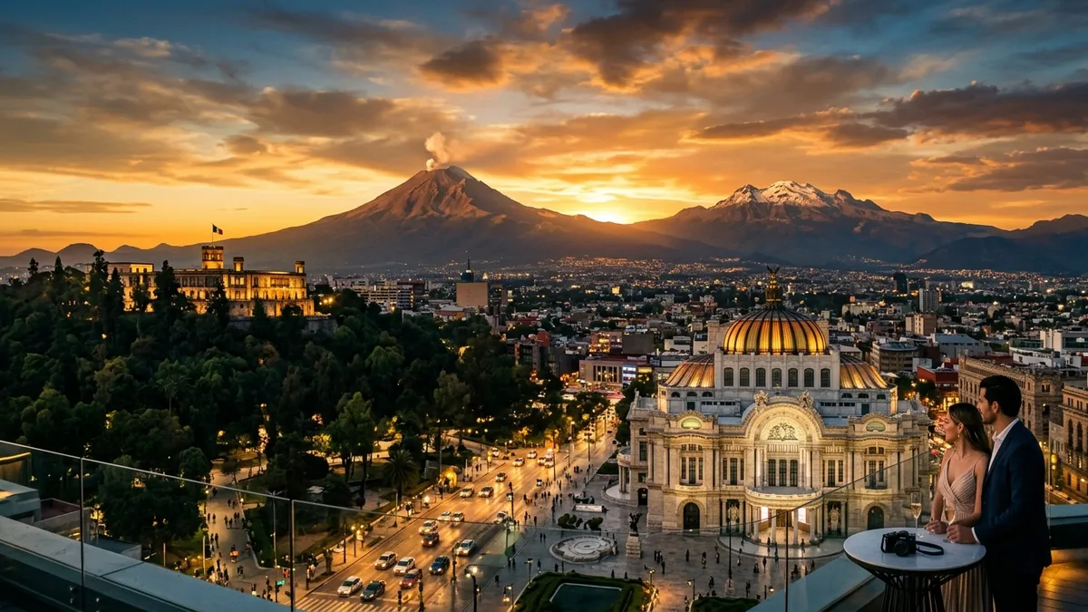 Business class travel from Chicago to Mexico City