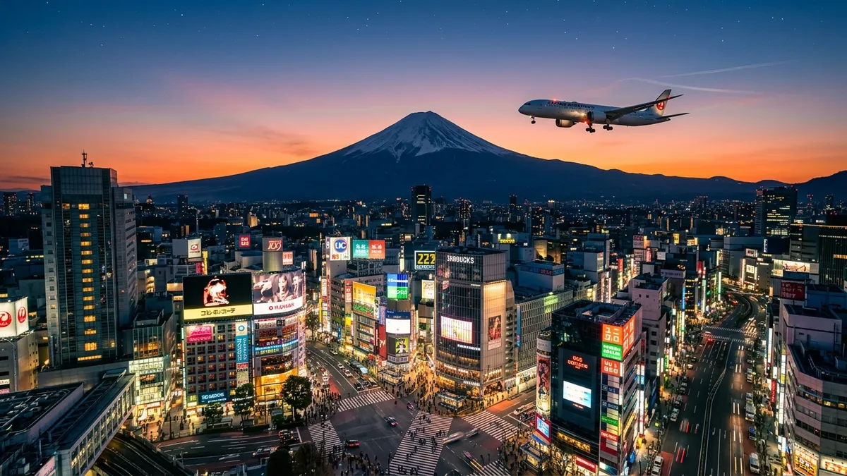 Business class travel from San Francisco to Tokyo