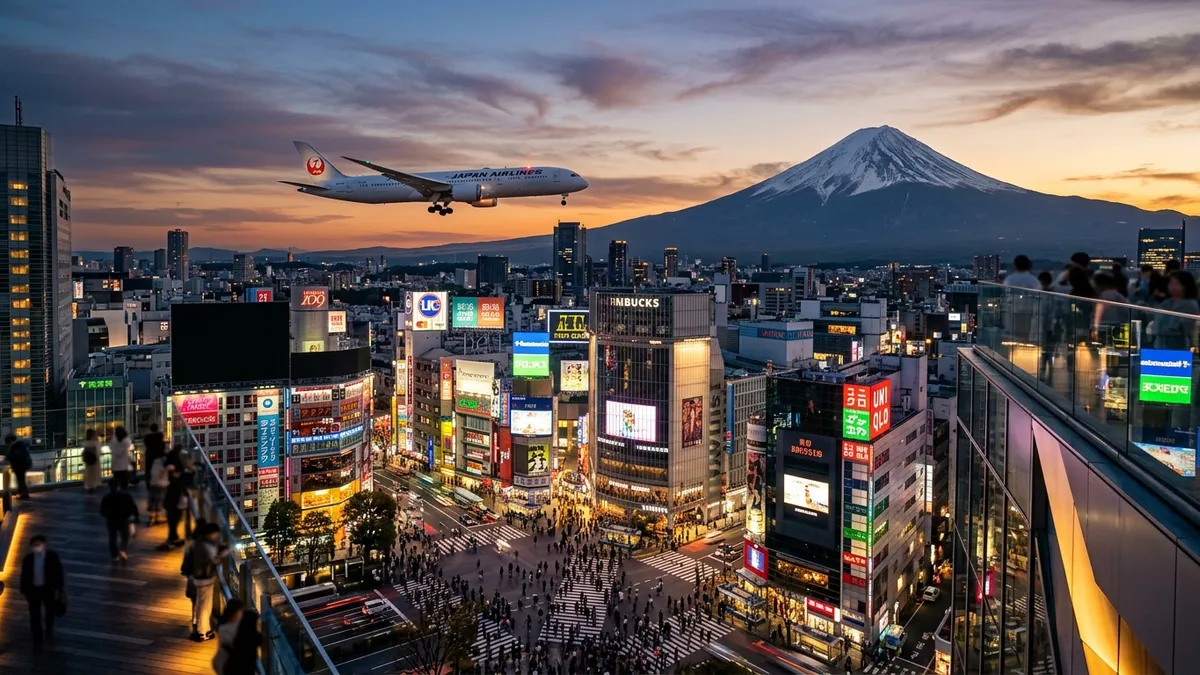 Business class travel from Singapore to Tokyo