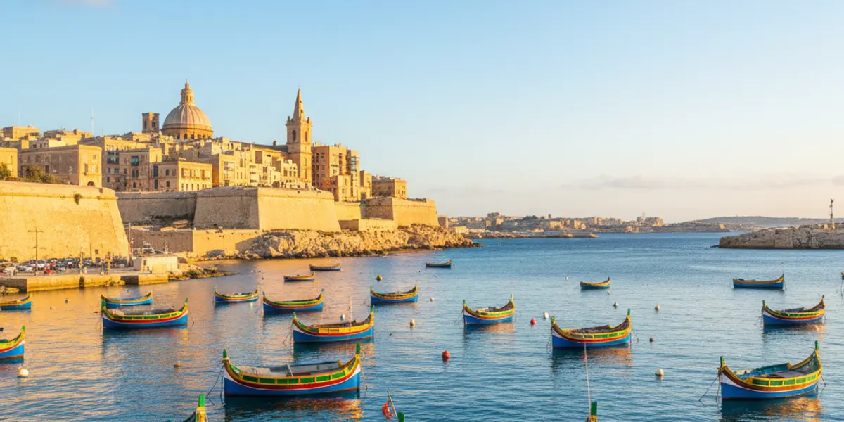 Valletta Malta colorful harbor