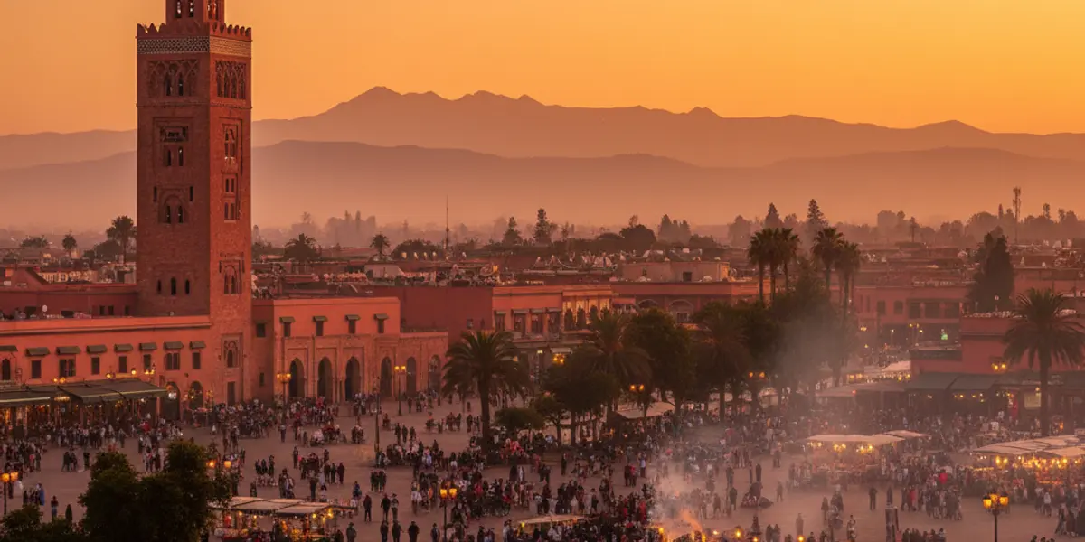 Marrakech Jemaa el-Fnaa and Koutoubia