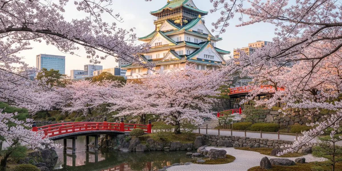 Nagoya Castle with cherry blossoms